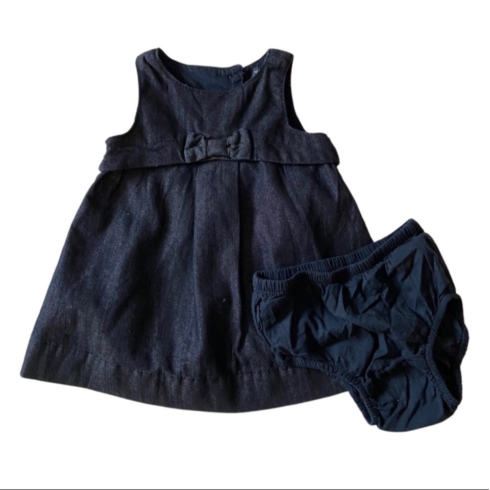 Baby Gap navy blue dress and bloomers 3-6 months - Picture 1 of 7